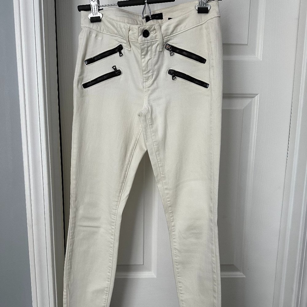 bebe white denim